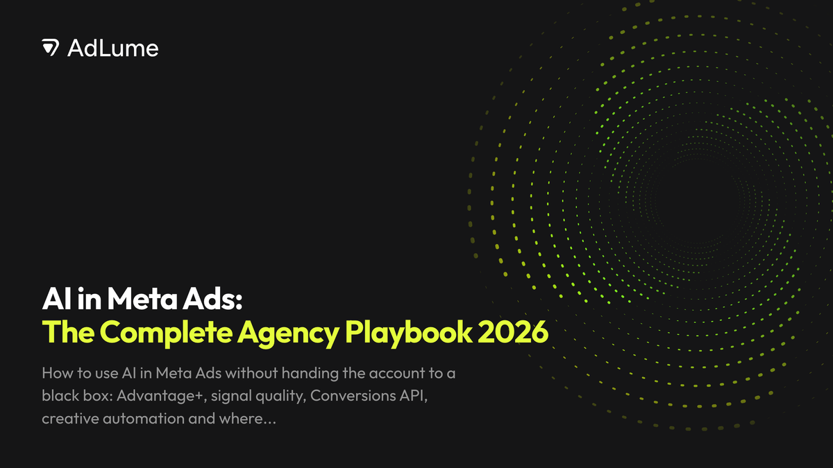 AI in Meta Ads: The Complete Agency Playbook 2026, AdLume
