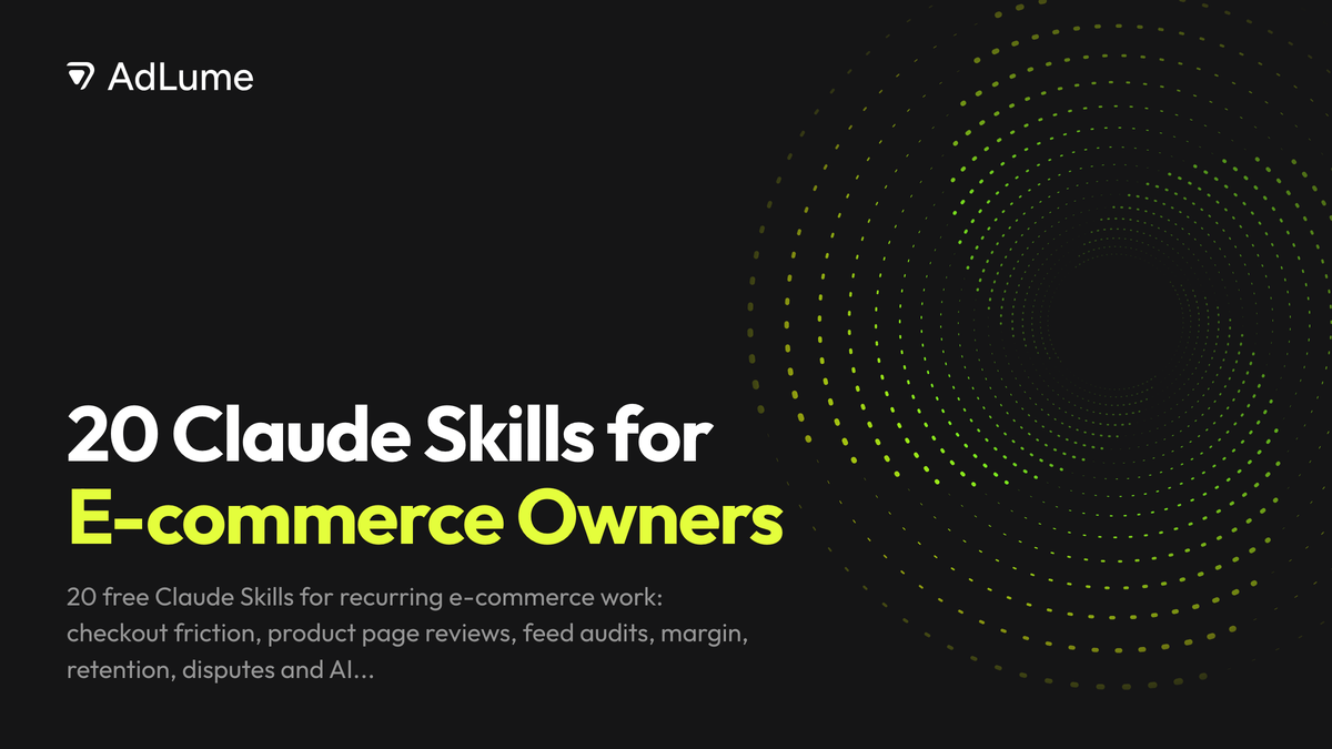 20 Claude Skills for E-commerce Owners, AdLume