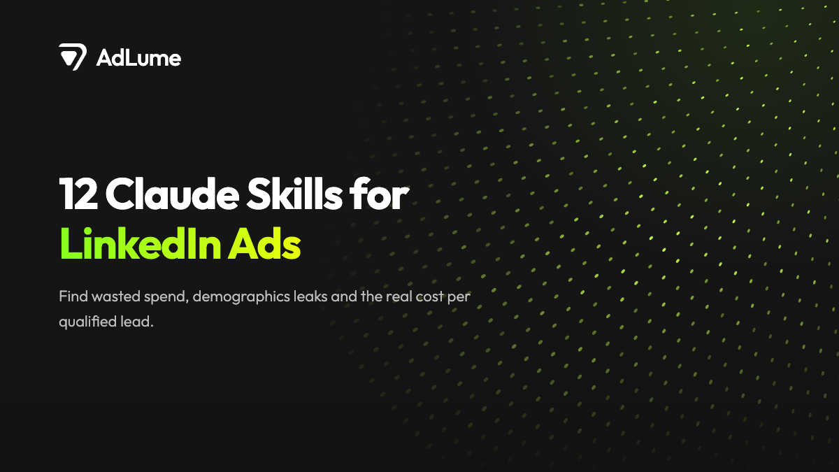 12 Claude Skills for LinkedIn Ads, free open-source pack cover
